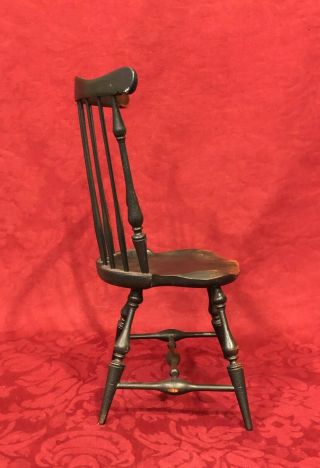 Vintage Riverbend Chair Co.  Miniature Black Comb Back Windsor Chair 2