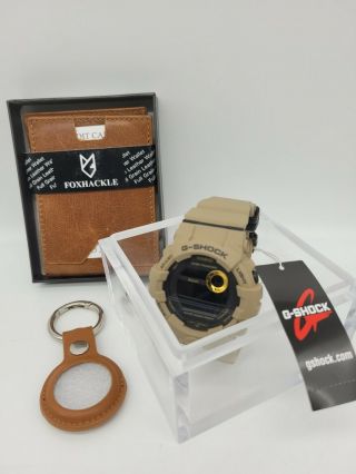 Casio G - Shock Gbd800uc - 5 Bluetooth Power Trainer Tan Watch,  Wallet & Airtag
