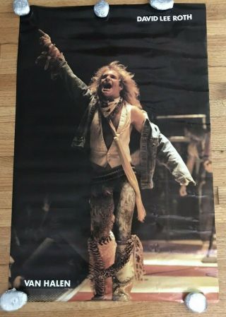 David Lee Roth Van Halen Rock Singer 1983 Vintage Poster