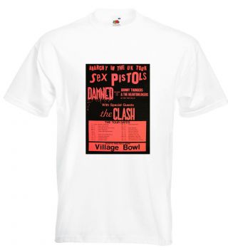 The Clash Anarchy In The Uk Tour Concert Poster T Shirt Joe Strummer Mick Jones