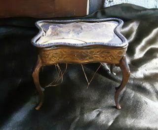Rare Antique Gilt Bronze French Baroque Style Miniature Doll S House Hall Table
