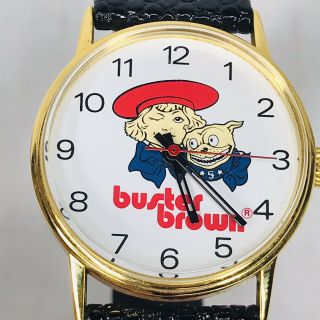 Criterion Nos Rare Buster Brown And Tige Mechanical Wind Up Vintage Wrist Watch