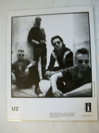 " U2 Interscope 2002 Promo Photo " 8 X 10 "