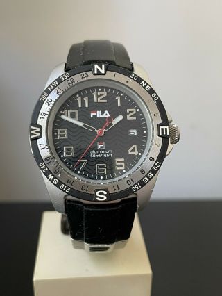 Fila Unisex Adult Analogue Quartz Watch With Silicone Strap Aluminium Case