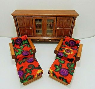 Vintage Wooden Doll Furniture Set Made In Germany 1970 " S All Wood