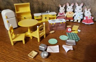 Epoch Calico Critters Sylvanian Family Furniture Accessories Bunny Family 26,  Pc