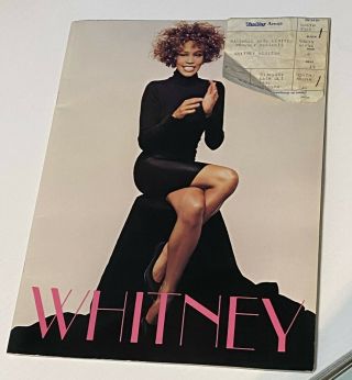 Vintage Whitney Houston Tour Programme 1986/87 With Ticket