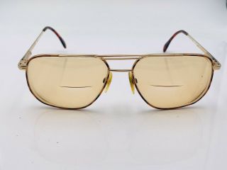 Vintage Neostyle Brown Gold Metal Pilot Sunglasses Germany Frames Only