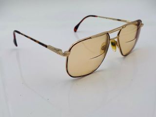Vintage Neostyle Brown Gold Metal Pilot Sunglasses Germany FRAMES ONLY 2