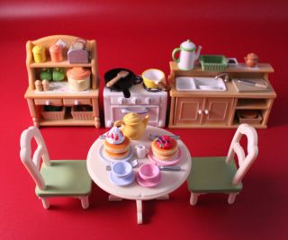 Sylvanian Families Country Kitchen & Pancake Set Calico Critters Furniture Epoch