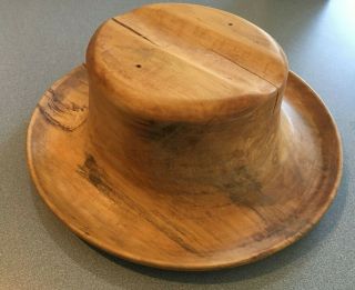 Antique/vintage Wooden Hat Block/form Millinery/fashion Single Piece Unusual