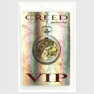 Creed 2010 Full Circle Concert Tour Band Vip Laminated Backstage Pass