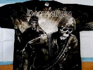 Iron Maiden T - Shirt Large Shirt A Matter Of Life & Death Full All Over Print