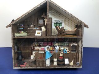 Artisan Made Doll House Miniature House & Grocery Store Front Sweet Display R