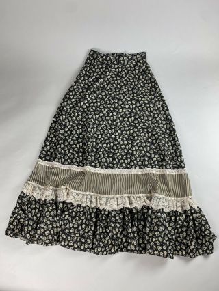 Vintage 70s Jessica’s Gunnies Gunne Sax Prairie Maxi Skirt Size 9 Cottagecore