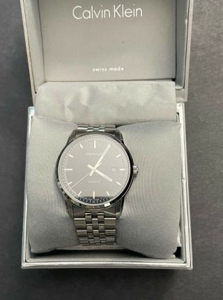 Calvin Klein Infinite Automatic Stainless Steel Black Dial Watch K5s3414y