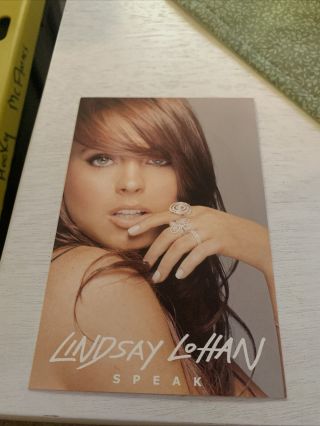 Lindsay Lohan Promo Post Card Speak Cd Album