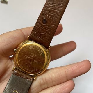 Raymond Weil Geneve Swiss Made Mens Quartz Watch 18k Gold Plate 5801 3