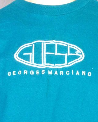 Vtg 80s 90s Guess Georges Marciano Sewn Spell Out Logo T - Shirt Single Stitch L