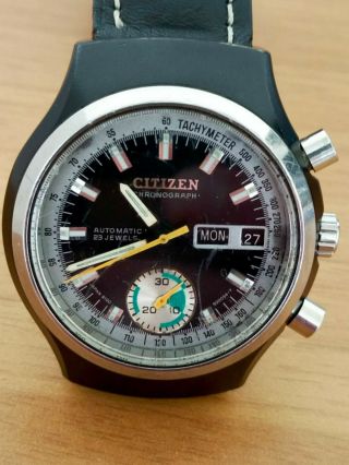 Vintage Citizen Automatic Chronograph 67 - 9577 Challenge Timer Watch