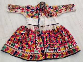 Afghan Banjara Tribal Ethnic Hand Embroidery Belly Dance Child Dress Top Tunic