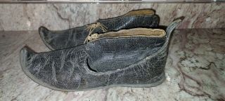 Antique Late 1700s Early 1800s Womens Leather Shoes