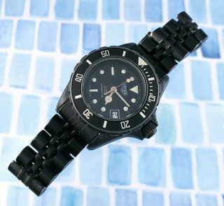 Vintage Heuer Midnight Diver,  Black Coral Swiss Made Watch 980.  025 Parts Restore