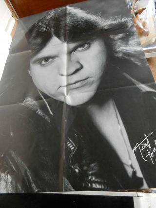 A Large Old Poster Of Meat Loaf In V.  G.  C.  Measures Approx.  22 1/2 " X 34 "