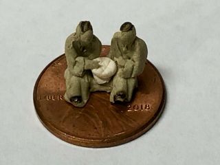 Vintage Miniature Dollhouse Japanese Mudman Mud Man Clay Sculpture Handmade