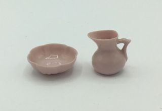 Dolls House Pink Jug And Bowl By ‘avon Miniatures’