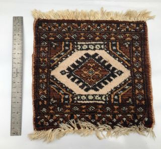 Vintage Hand Woven Persian Wool Dollhouse Rug Carpet Salesman Sample Miniature