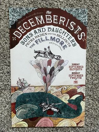 Concert Poster The Fillmore The Decemberists September 11 & 12 2005