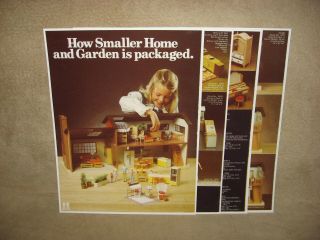Tomy Smaller Home And Garden 1980 Marketing Brochure Doll House And Furniture