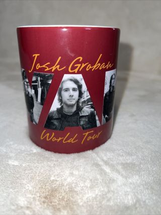 Josh Groban Awake World Tour Coffee Mug Tea Cup - Red Gray Black Photos