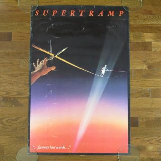 Supertramp - ".  Famous Last Words.  " - Vintage 1982 Poster - 24 " X 36 "