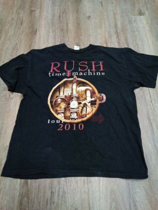 2010 Rush " Time Machine " Concert Tour (x Large) T - Shirt Geddy Lee Peart Lifeson