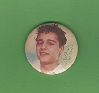 Sal Mineo Vintage 2 1/2 " Diameter Color Photo Button Pin Pinback Very Good See