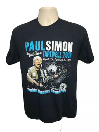 2018 Paul Simon The Last Show Farewell Tour Adult Medium Black Tshirt
