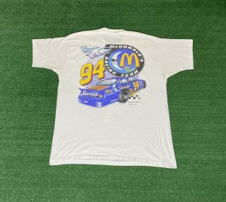 Vintage Bill Elliot McDonalds Racing Nascar T - Shirt Size L/XL 1998 2