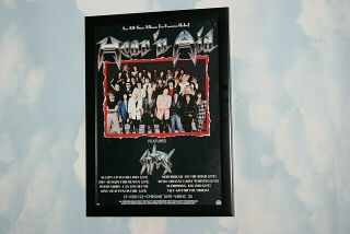 Hear N Aid Framed A4 1986 Stars Famine Relief Album Band Promo Poster