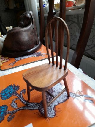 Vintage Wooden Dining Chair For Doll/teddy Display Sindy Size