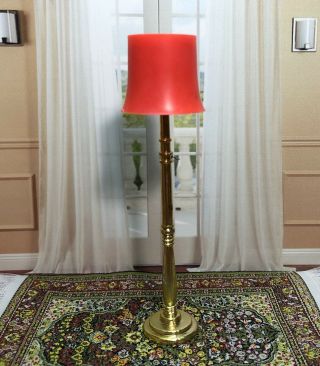 Marx Little Hostess Floor Lamp Vintage Tin Dollhouse Furniture Renwal 1:16