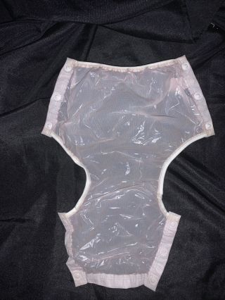 RARE VINTAGE 1960s Milky PLAYTEX DRESS EZZ Snap Plastic Baby Pants Diaper Cover 2