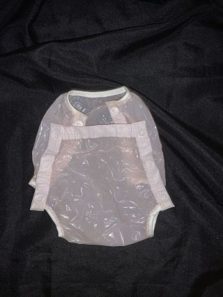 RARE VINTAGE 1960s Milky PLAYTEX DRESS EZZ Snap Plastic Baby Pants Diaper Cover 3