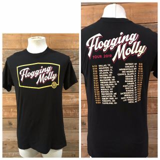 Flogging Molly - 2019 Tour T - Shirt Adult Medium Irish Rock Fastway Nwot