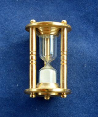 Vintage German Dollhouse Miniature Decorative Brass Hourglass