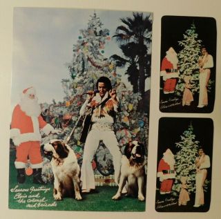 Elvis Presley Christmas Greeting Card 5.  5 X 8 Inches Plus Bonus