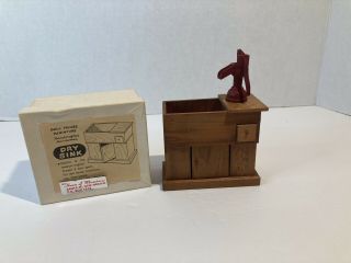Vintage Shackman Dollhouse Miniature 1:12 Wooden Dry Sink And Pump