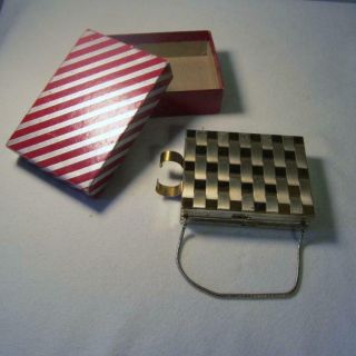 Vintage Gold Tone Double Sided Cigarette Case & Compact O/box It Hacirca 50s - 60s