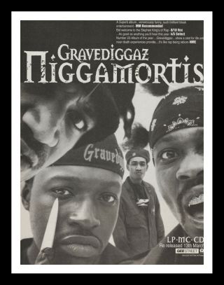 Framed & Mounted Gravediggaz Hip Hop Music Promo Poster Print A4